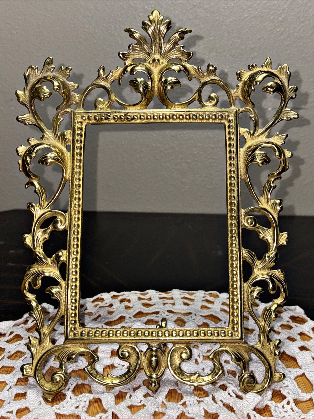 Virginia Metalcrafters Solid Cast Brass Rococo Picture Frame